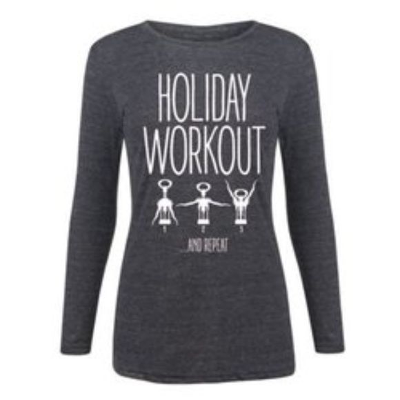 Holiday Workout Long Sleeve T-Shirt XL - Picture 3 of 4